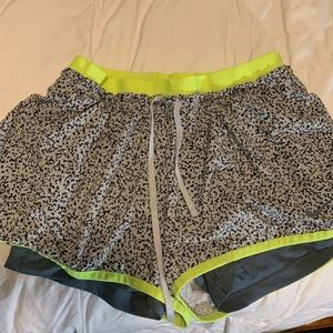 Nike Neon & Gray Cheetah Print Running Shorts